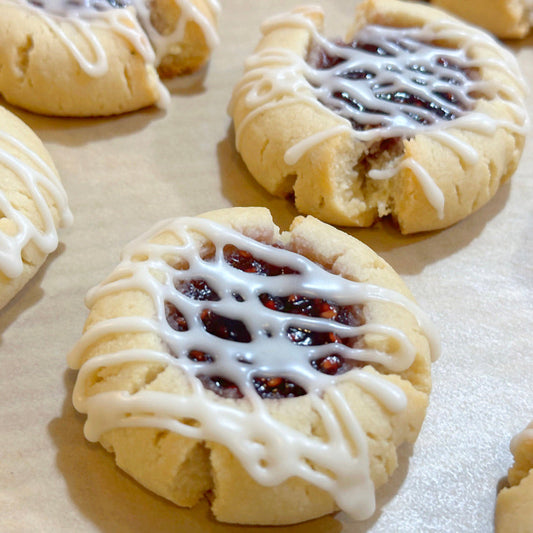 Vegan & Gluten Free * Raspberry Thumbprint Cookies
