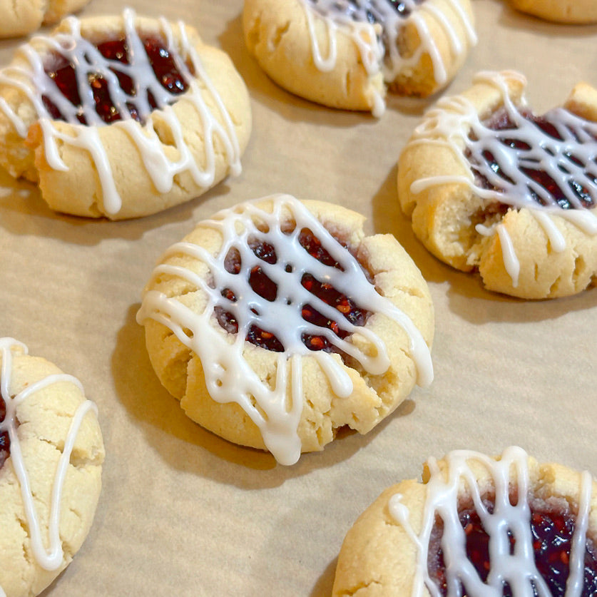 Vegan & Gluten Free * Raspberry Thumbprint Cookies