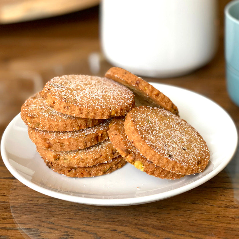 Sugar Free & Keto Friendly * Pistachio Shortbread Cookies