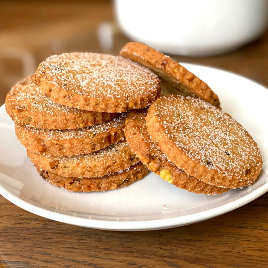 Sugar Free & Keto Friendly * Pistachio Shortbread Cookies