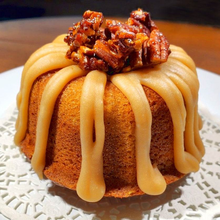 Pumpkin Spiced Bundt Cake<br>w/ Candied Pecans<br>