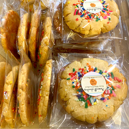 Butter Rainbow Sprinkle Cookies<br>