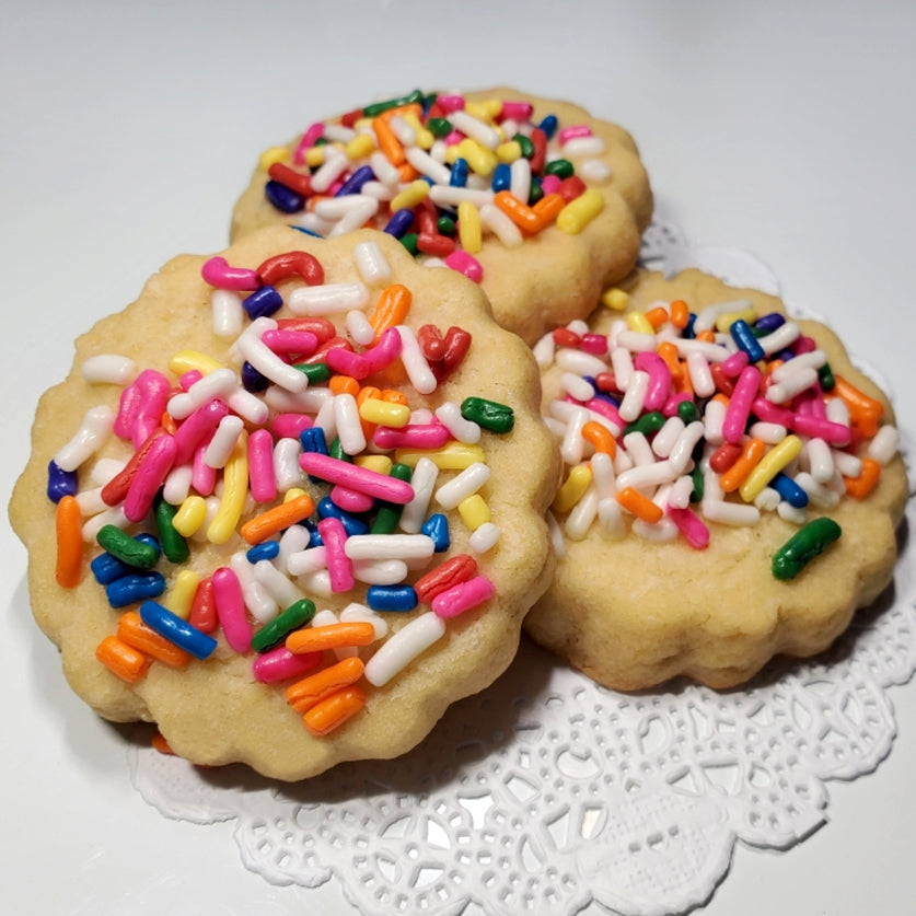 Butter Rainbow Sprinkle Cookies - Cookie Jar