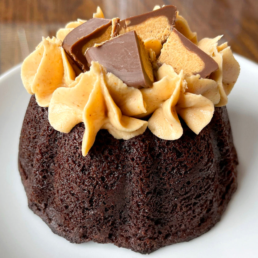 Sugar Free & Keto Friendly<br>Peanut Butter Cup Bundt Cake