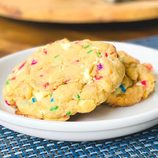 White Chocolate Birthday Cake Cookies